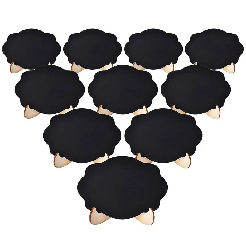 20 Pack Mini Lavagne con il Supporto Cavalletti Del Basamento, Luogo Carte Piccolo Rettangolo Piccolo Legno Lavagna per Matrimoni Compleanno Parte