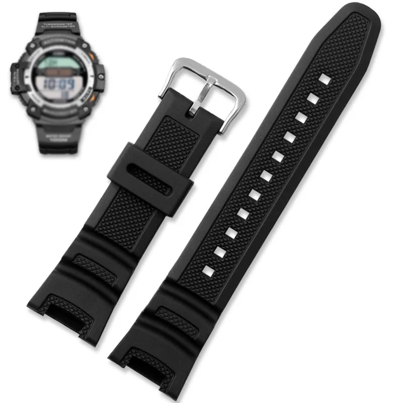 Linux sgw-100用の黒いゴム製時計ストラップ,耐水性,アクセサリー