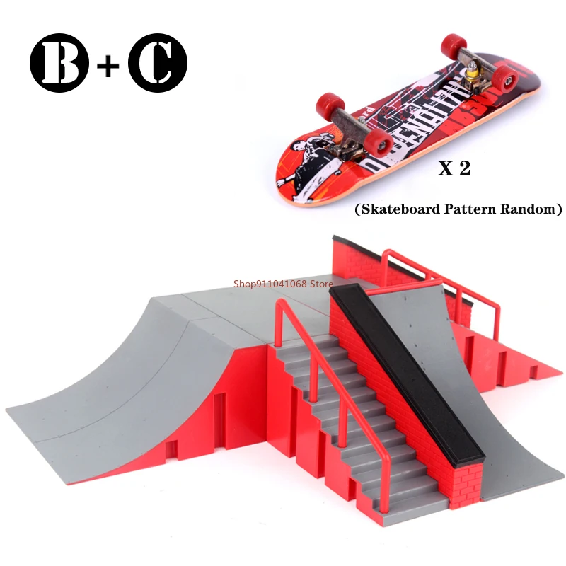 Fingerboard Finger Board Ultimate Parks Finger Skateboards Skate Park Ramp Parts for Tech Deck Toys for Kids Christmas Gifts