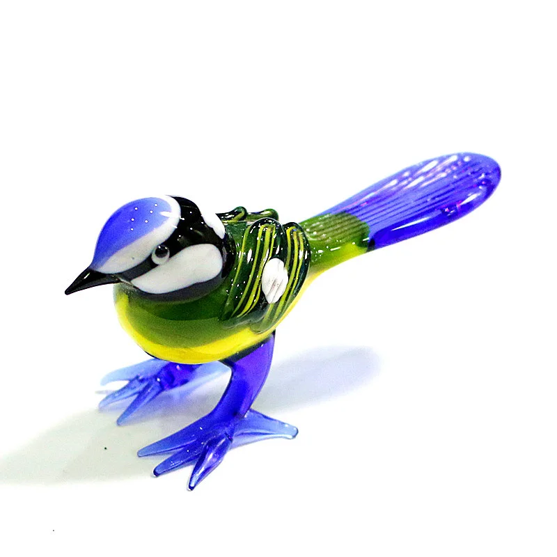 

Hand Made Art Decor Bird Figurines Murano Glass Animal Crafts Ornaments Collection Christmas Gift For Kids Home Table Decoration