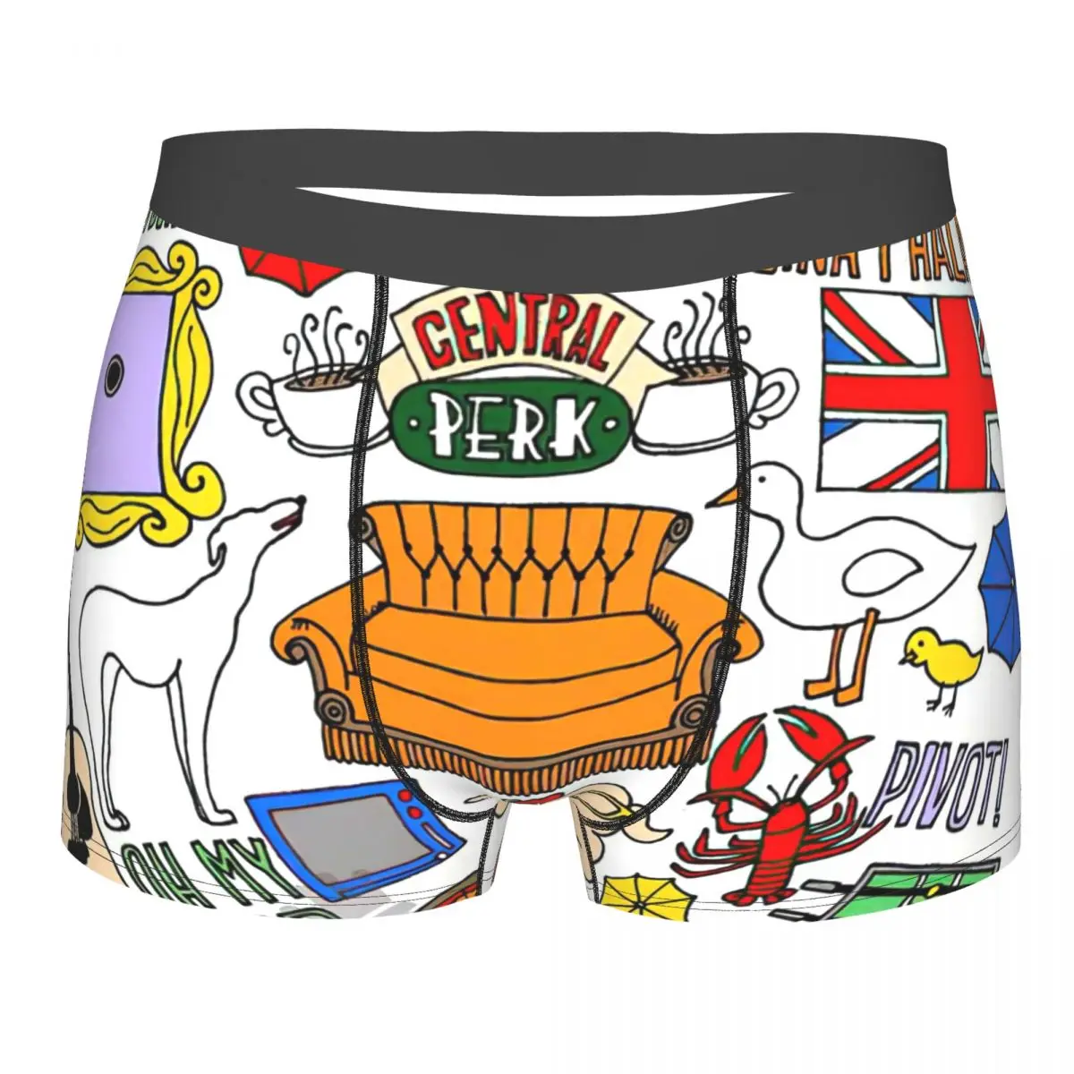 

Friends Tv Show Underpants Breathbale Panties Male Underwear Print Shorts Boxer Briefs