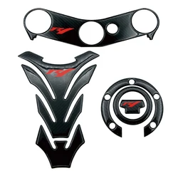 Dla Yamaha YZFR1 YZF R1 YZF1000 2002 2003 2004 2005 2006 naklejki olej gazowy zbiornik paliwa Pad naklejki Protector potrójny zacisk motocykl