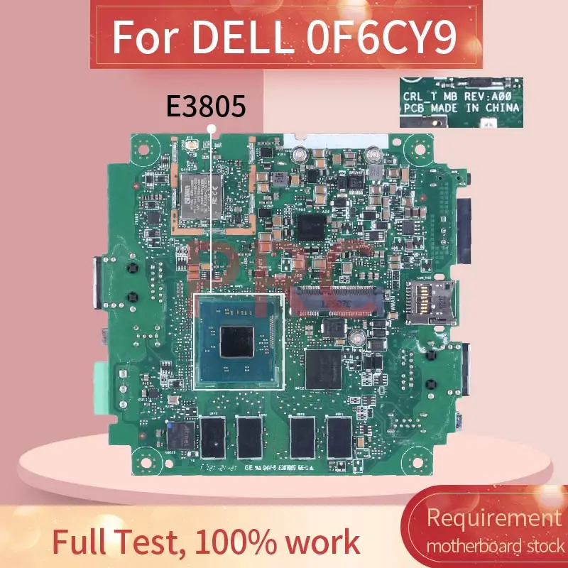 

For DELL 0F6CY9 E3805 Laptop Motherboard SR20Y 2G RAM Notebook Mainboard