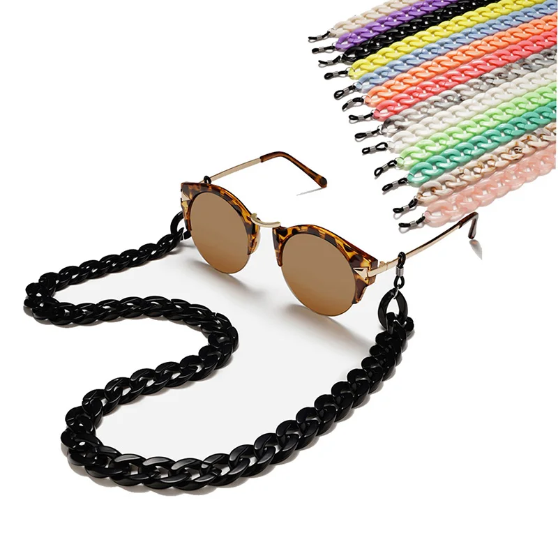 

New Acrylic Candy Color Sunglasses Chains Glasses Chain Straps Necklace Chunky Lanyards Neck Eyeglasses Holder Cord