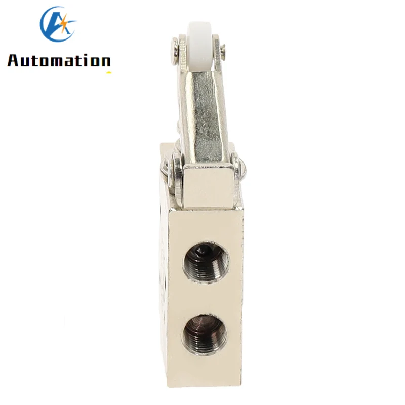 TAC2-41P Exhaust valve 2 Position 5 Way Self-reset Roller Lever switch Pneumatic Mechanical Valve 1/8 Thread w Fittings Silencer