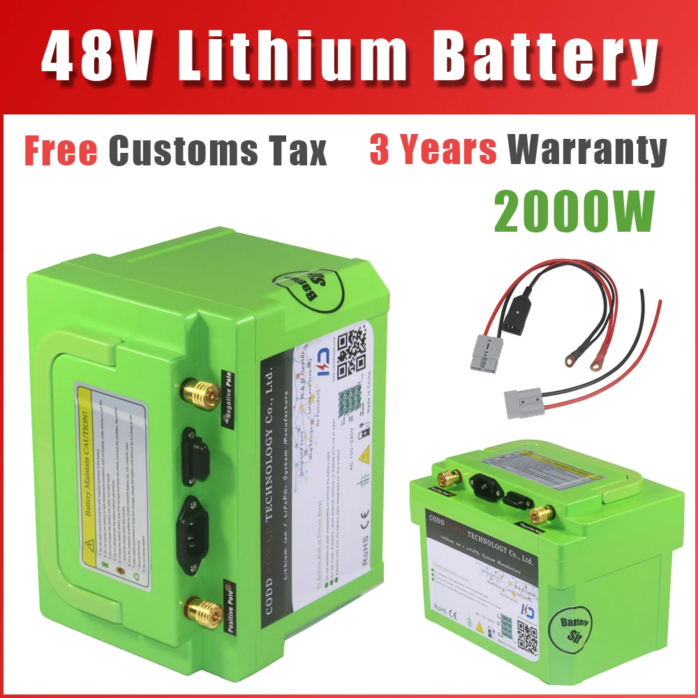 

48V 1000W 2000W 3000W Scooter Motorcycle electric bike battery