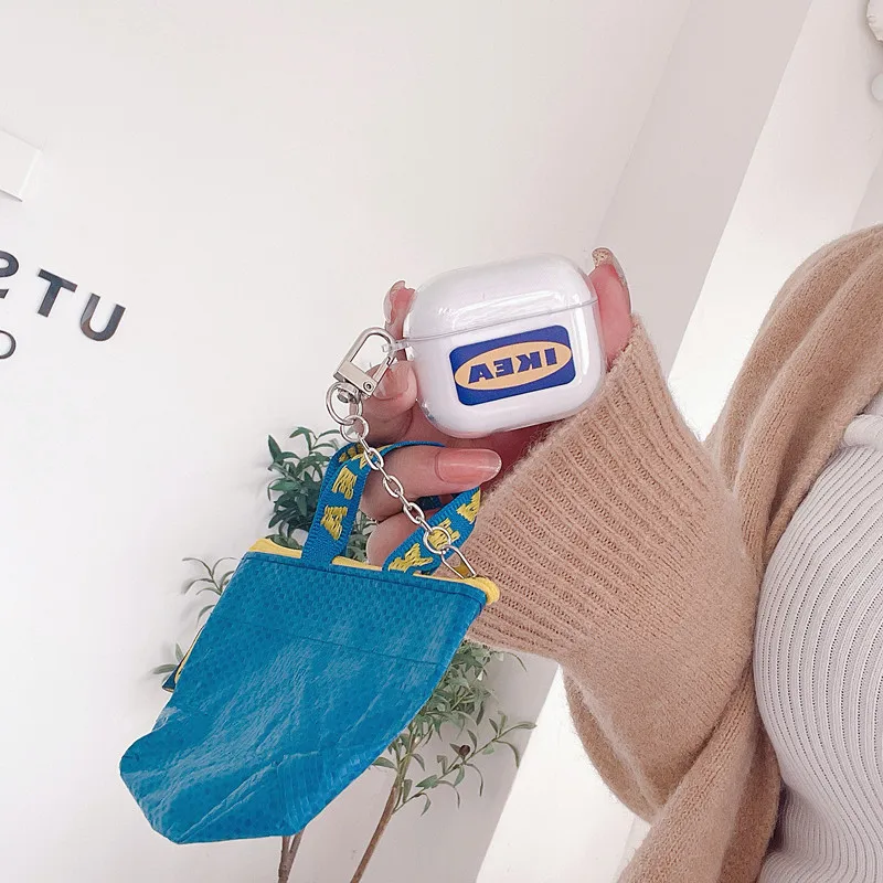 2021 귀여운 투명 마그네틱 무선 이어폰 케이스, 에어팟 3, 에어팟 1 2 프로용 보호 헤드셋 가방, 가방 포함