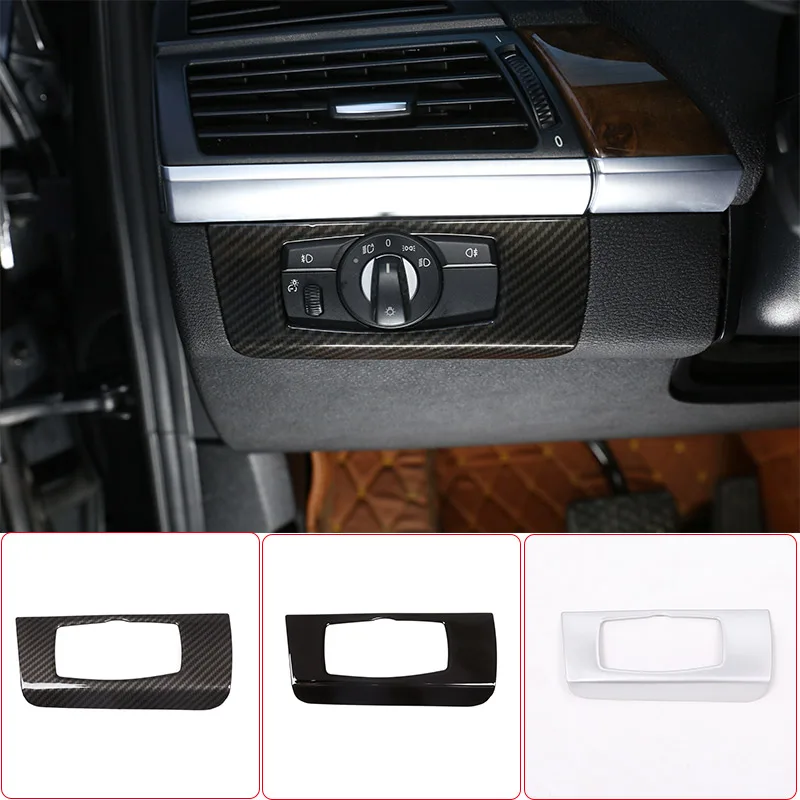 

For BMW X5 E70 X6 E71 2008-2013 ABS Car Interior Headlight Switch Decoration Frame Trim Car Accessories Left Hand Drive