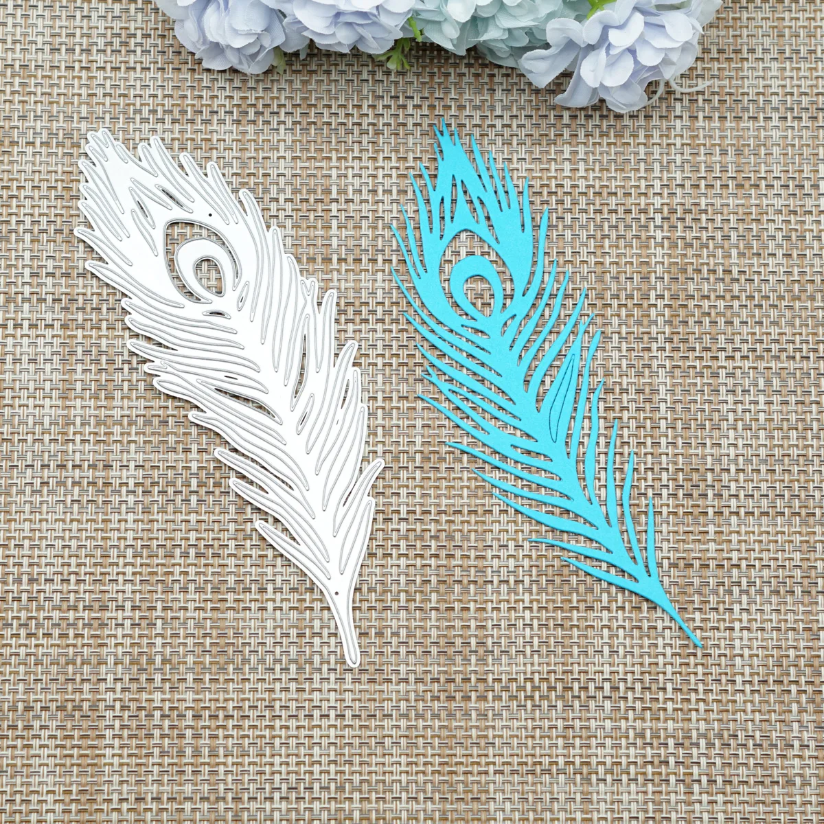 Bird Peacock Feather Shape Cutting Die Scrapbooking Metal Stencil Cutter Craft Paper Invitation Card Clipart Decorating bookmark