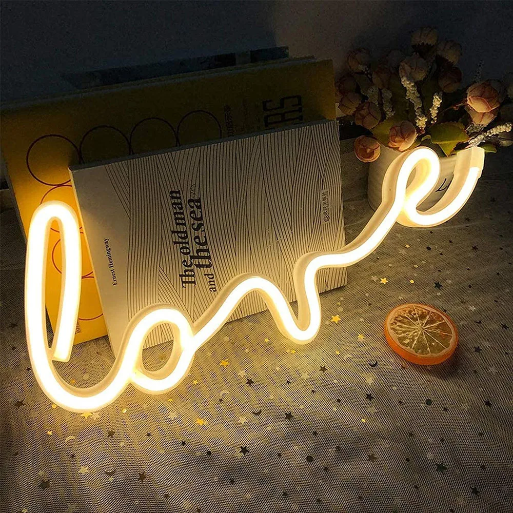 

Love Neon Signs for Wall Decor USB or Battery Powered Decorative Lighting Gift for Christmas Party Girl's Living Room Dormitory