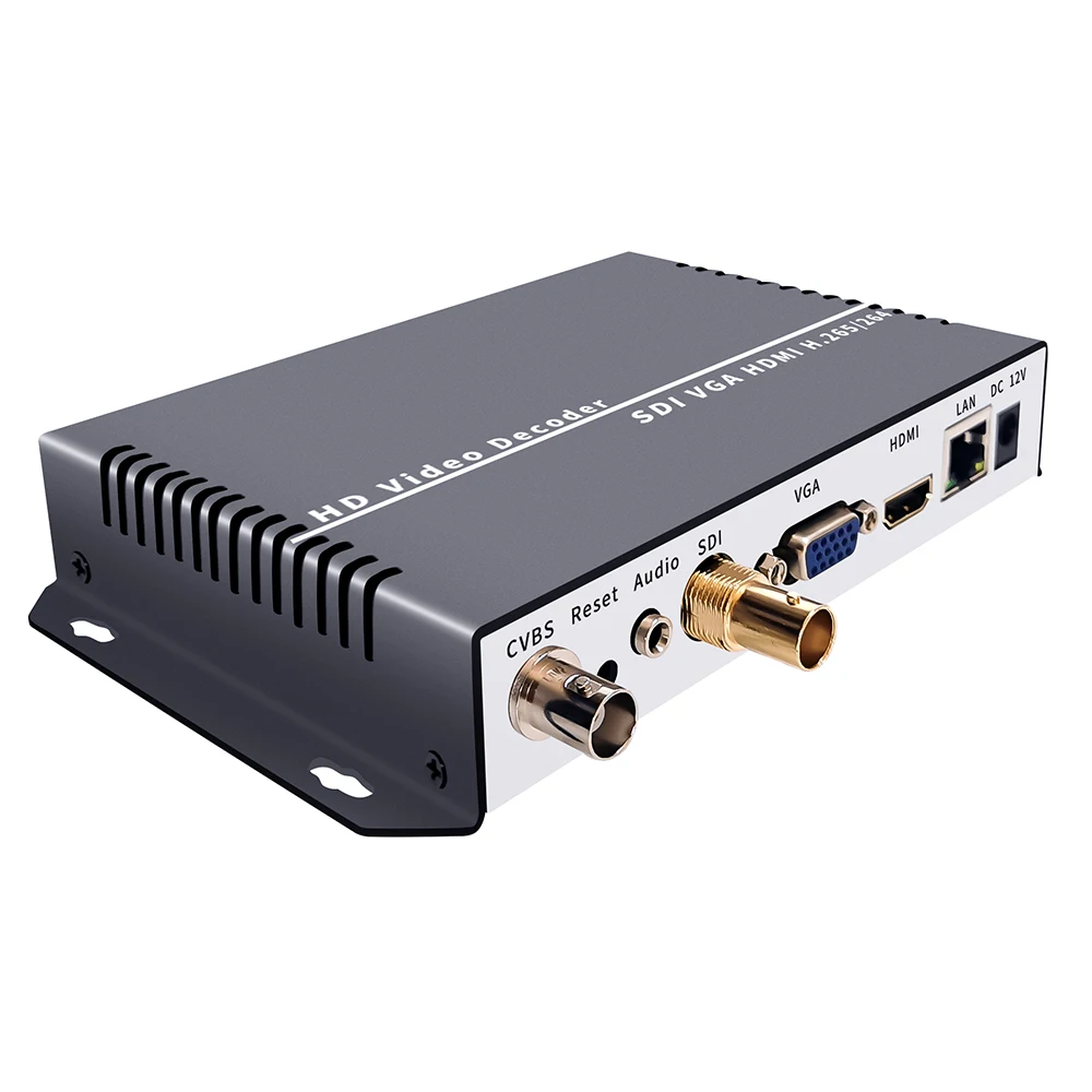 ISEEVY H.265 H.264 4K Video Decoder IP to SDI Decoder for Network Stream Decoding support RTMP SRT RTSP UDP RTP HTTP