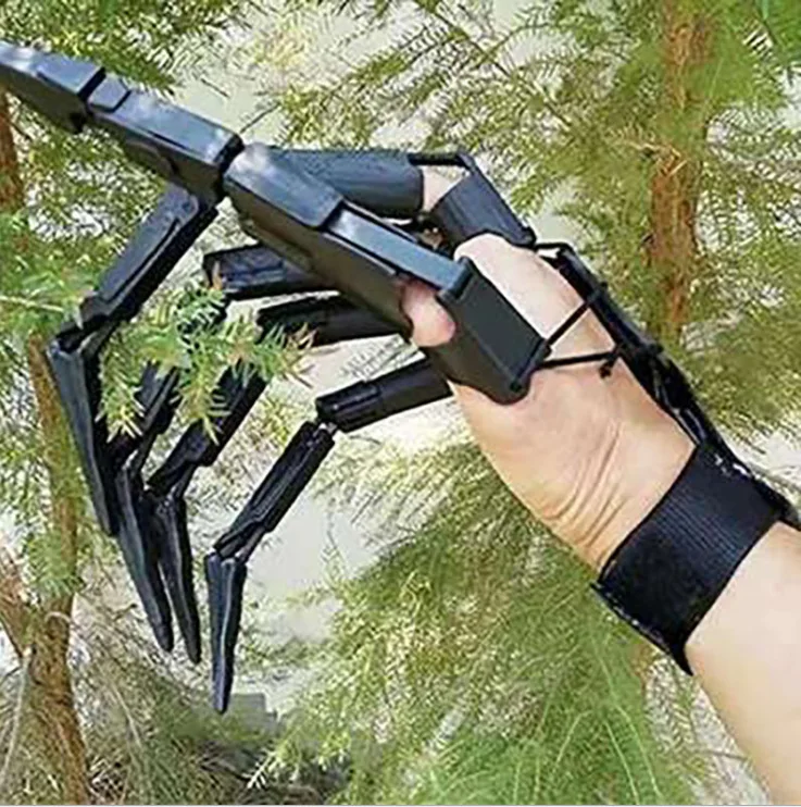 New Halloween Articulated Fingers Gloves with Flexible Joint Halloween Party Dress Cosplay Costume Props Home Decor