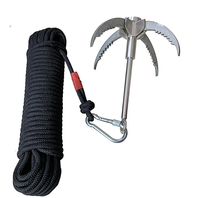 Imagem -04 - Outdoor Survival Gancho de Escalada Flying Tiger Claw Field Corda de Caminhada Ferramentas Elevadas Artigos Gear Tactical Ascension Equipment