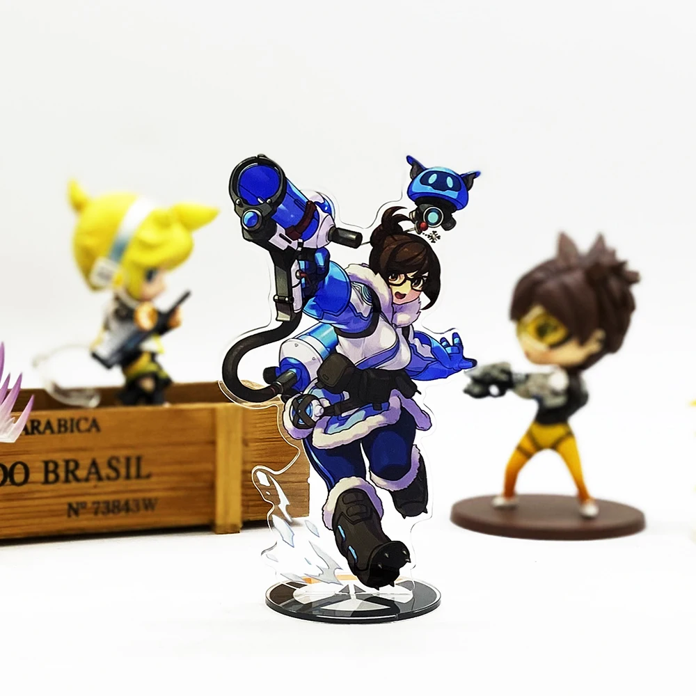 

OW часы Мэй фигурка на акриловой подставке модель пластина Держатель торт Топпер аниме игрушка