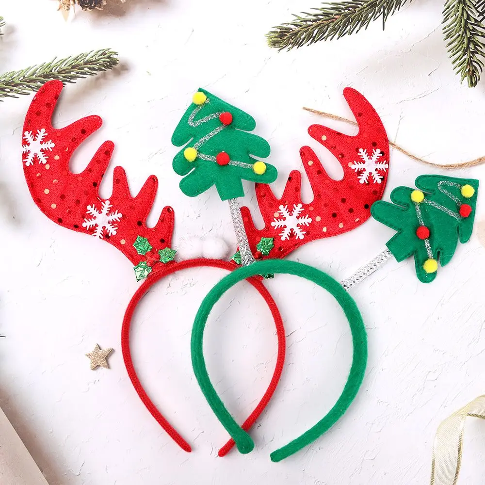 Masquerade Antlers Lovely Christmas Headbands Christmas Decorations Xmas Hairband Reindeer Headwear