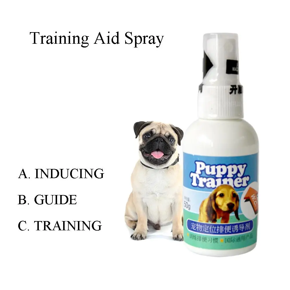 50ML สุนัขไม่เต็มเต็งการฝึกอบรมสเปรย์ไม่เต็มเต็ง Trainer Pet Corrector ท่องเที่ยวสัตว์เลี้ยง Pee ที่จุดคงที่ปัสสาวะ Trainer สำหรับสุนัขแมว