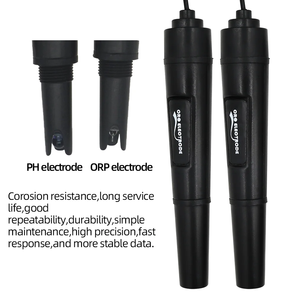 2 في 1 PH & ORP تستر رصد مقياس درجة الحموضة جودة المياه الناتج الطاقة التتابع التحكم القطب التحقيق BNC لحوض السمك الزراعة المائية #4