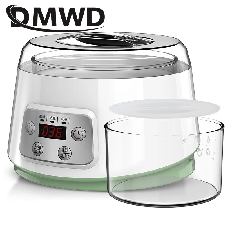 DMWD Mini Electric Yogurt Maker Automatic Leben Enzyme Fermenter Yoghurt Ceramic Container Cups Natto Rice Wine Ferment Machine