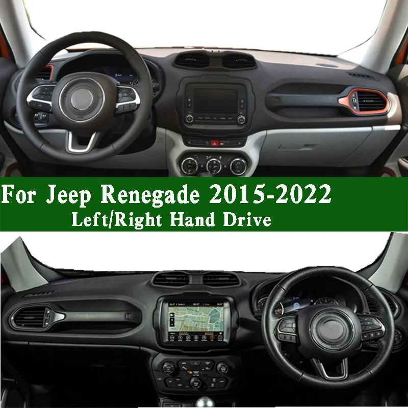 

For Jeep Renegade Deserthawk BU B1 2015-2022 Dashmat Dashboard Cover Instrument Panel Pad Anti-Dirt Proof Dash Mat