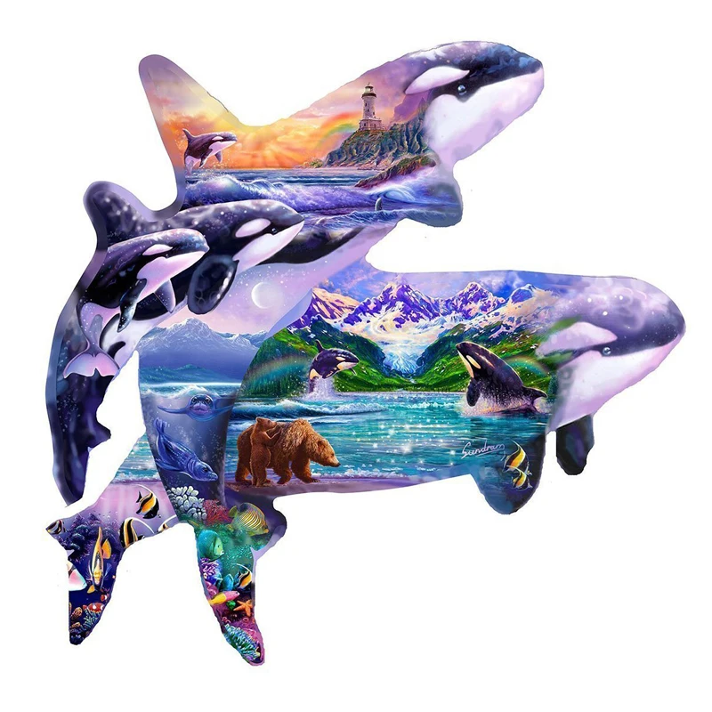 

5D Diy Square Round Drill Diamond Painting Killer Whale Cross Stitch Kit Embroidery Pattern Rhinestone Wedding DecorationZP-2822