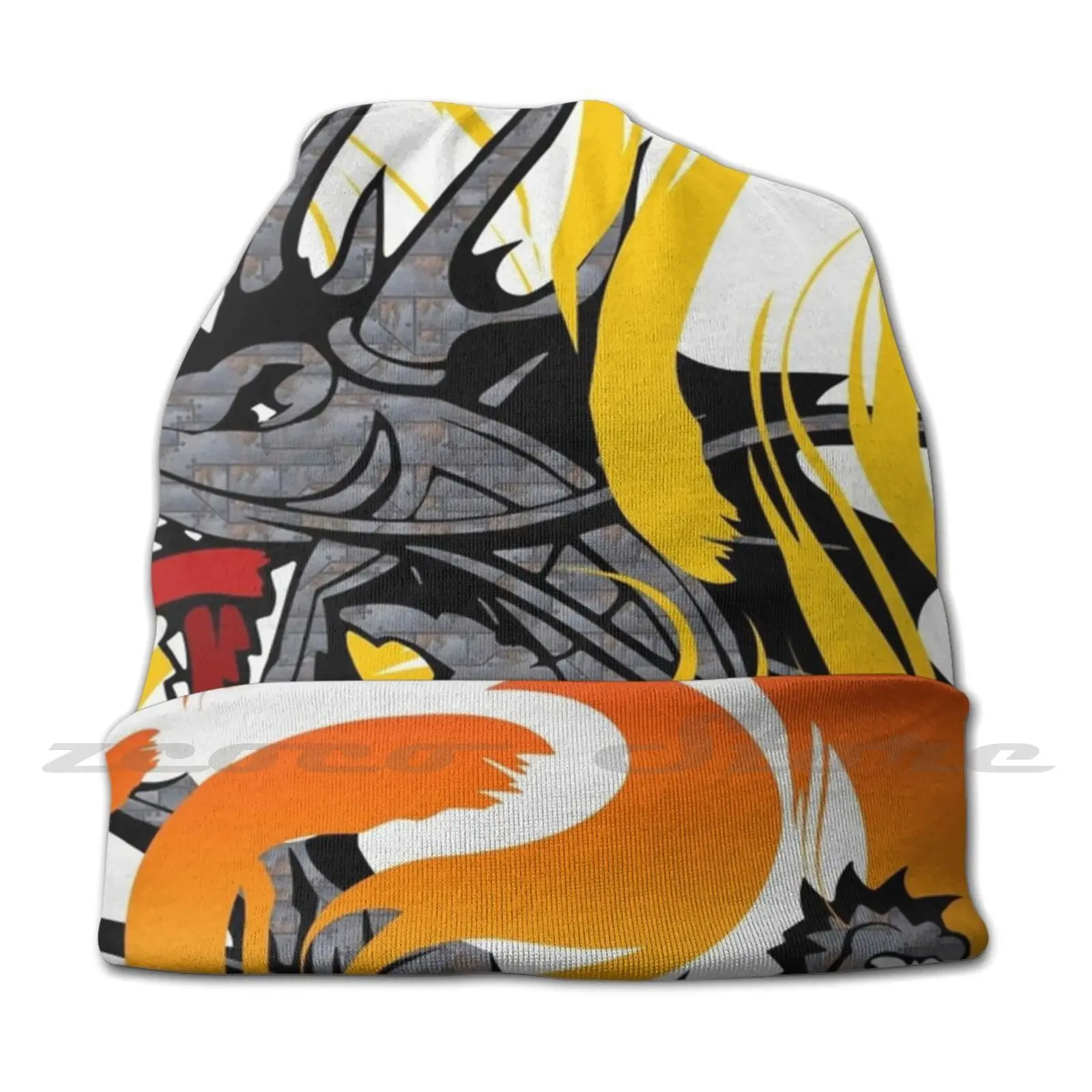 Clbucher Metal Dragon Adult Kids Knit Hat Hedging Cap Outdoor Sports Breathable Dragon Metal Sign Metalcore Kite Dragon Boat