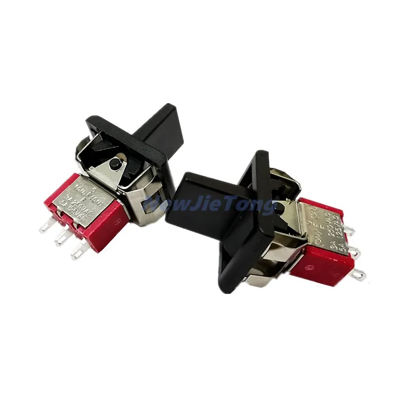 5pcs Rocker Switch AC 250V/3A 125V/5A Momentary SPDT 3 Positions MOM-OFF-MOM Toggle Switch T80-R Turn Left Right Automatic Reset