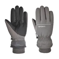 Guantes de esquí para exteriores para hombre y mujer, guantes de algodón para deportes de equitación con pantalla táctil, cálidos, fríos y a prueba de viento, para Otoño e Invierno