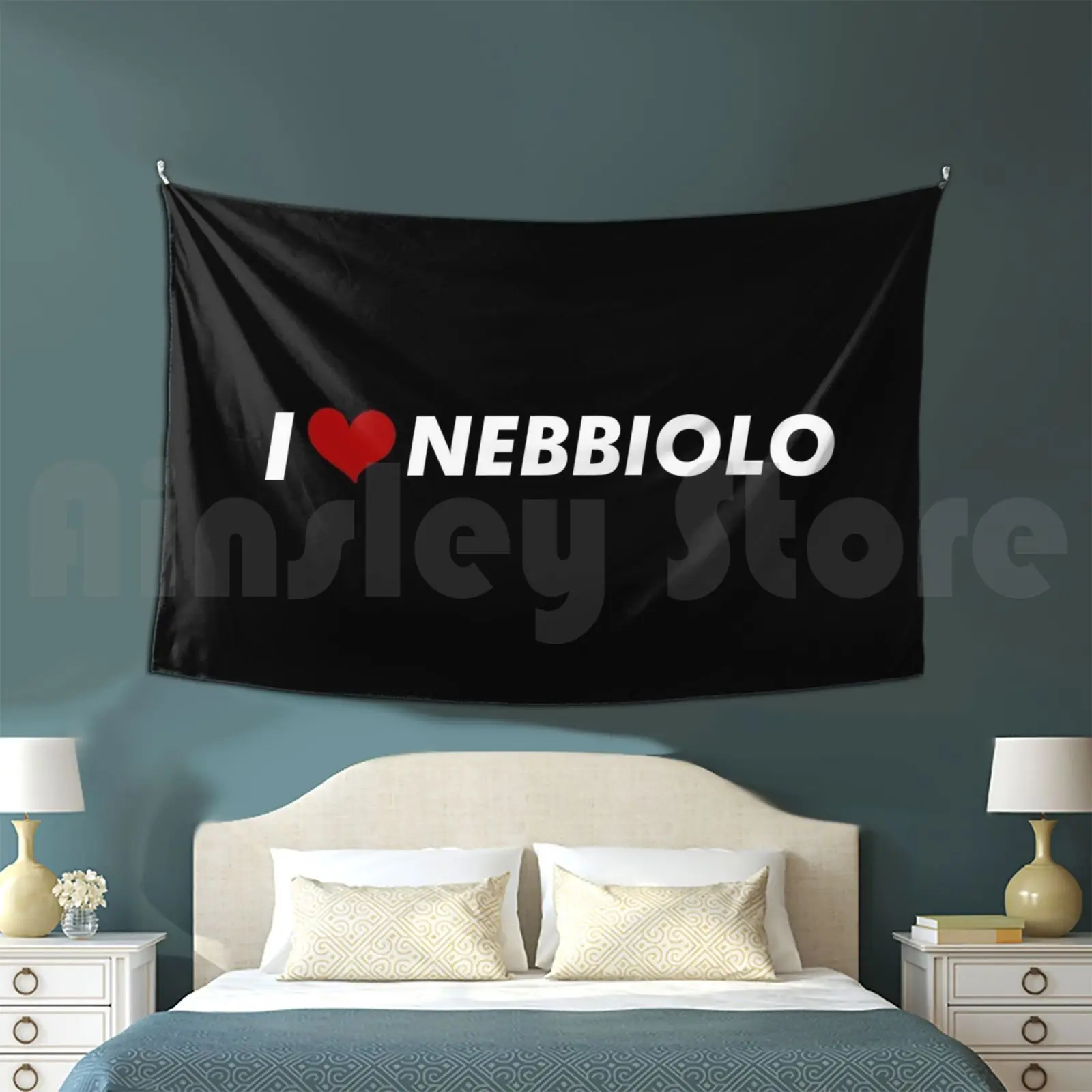 I Love Nebbiolo Tapestry Living Room Bedroom Wine Winelover Vino Vin Love Lifestyle Region Grape Italy Piemonte Barolo