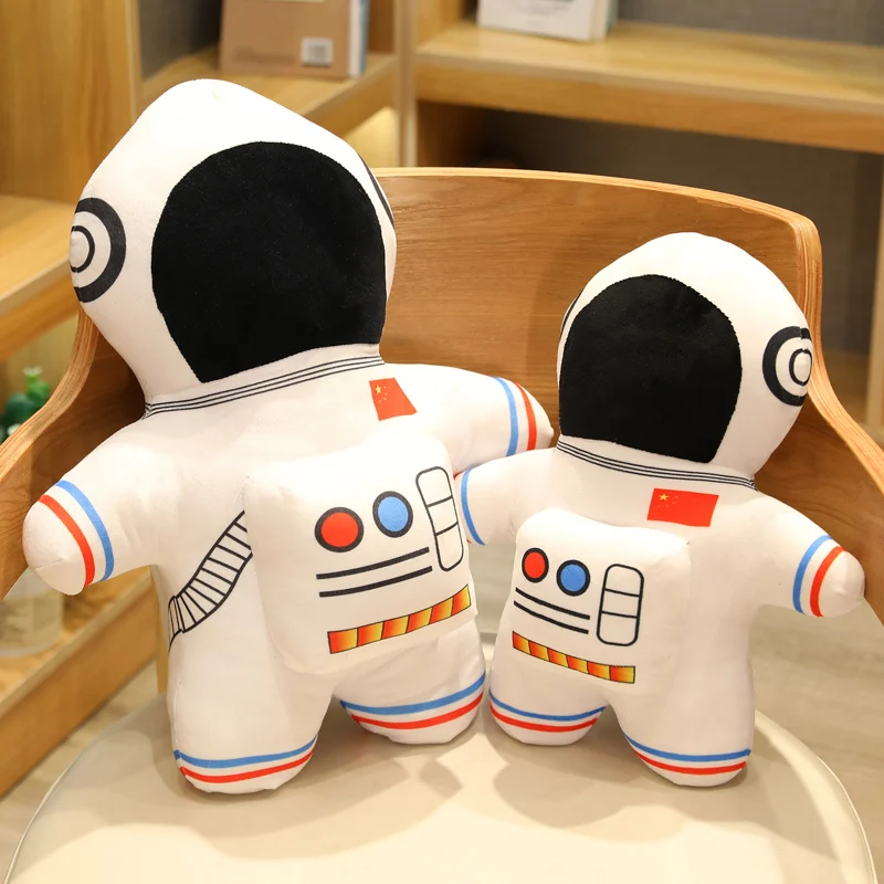 Agradável 1pc de pelúcia astronauta nave espacial brinquedo recheado macio boneca dos desenhos animados travesseiro crianças brinquedos avião