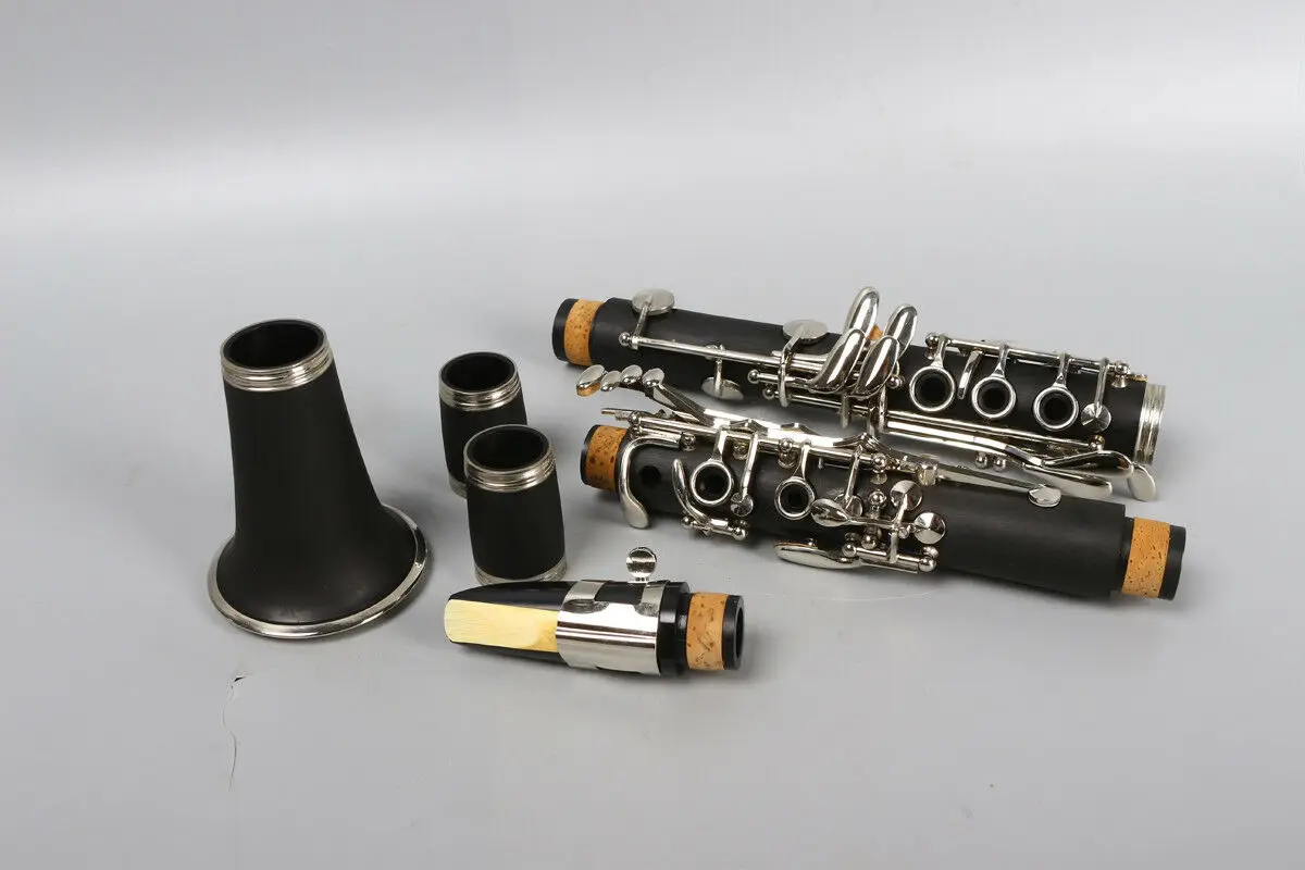 New C key Clarinet Ebonite Wood Nickel Plated Key With Case Advance Model