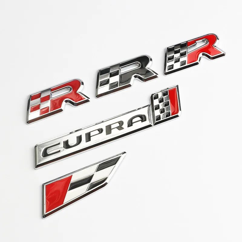 

1 Pcs 3D Metal Sticker Racing Flag R logo Emblem Badge Decal Car Styling for Leon Cupra ALTEA IBIZA TOLEDO car Accessories