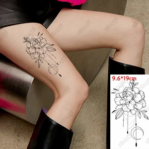 1 Pieces Simplicity Middle Size Flower Arm Temporary Waterproof Tattoo Stickers Rose Moon for Women Men Body Art