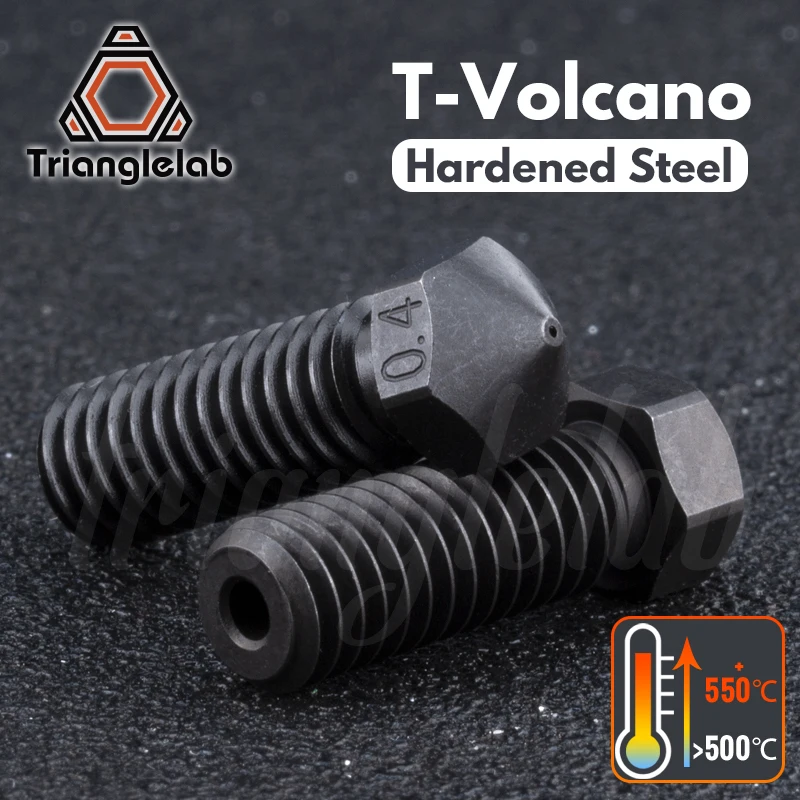 Buses T-Vulcan en acier trempé Trianglelab, imprimante 3D haute température, filament en fibre de carbone PEI PEEK pour hotend volcan