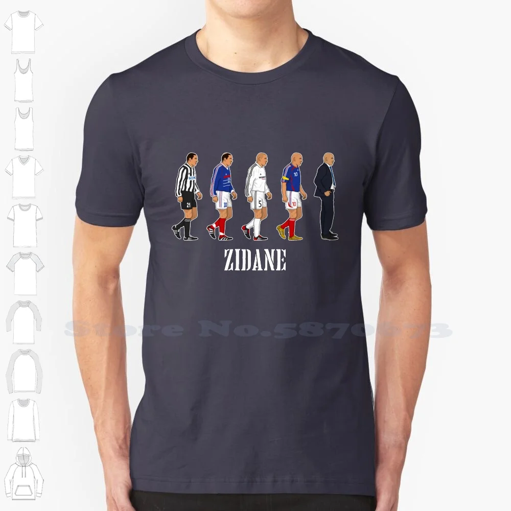 Zinedine Zidane 100% Cotton T-Shirt Jackdesign Vector Cartoon Graphic Design Graphic Art Zinedine Zz Zizou France Zidane