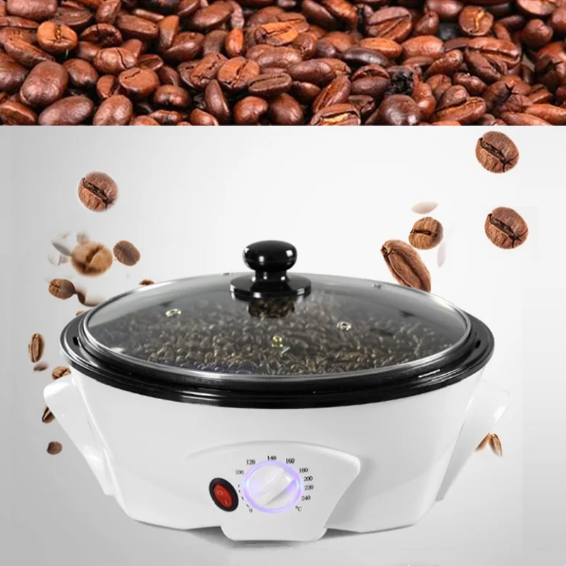 آلة تحميص الفول القهوة المقلية الفول آلة التلقائي دوران التدفئة المحمص ، الفول السوداني ، فول الصويا المقلية الفشار 110 فولت ~ 220 فولت