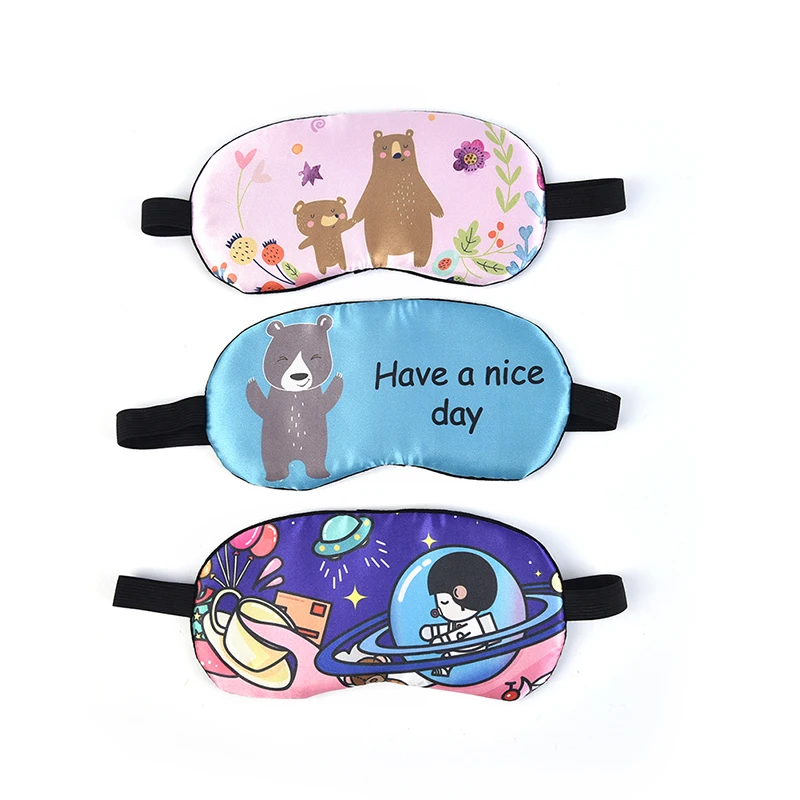 Eye Cover Sleeping Mask Cotton Cartoon Cute Creative Funny Eyepatch Sleep Mask Travel Relax Eye Band Sleeping Aid Blindfold