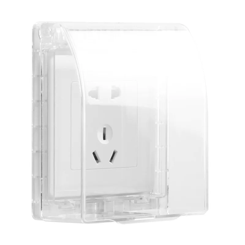 Self adhesive waterproof box 86 type universal transparent switch socket dust cover bathroom kitchen socket splash proof box