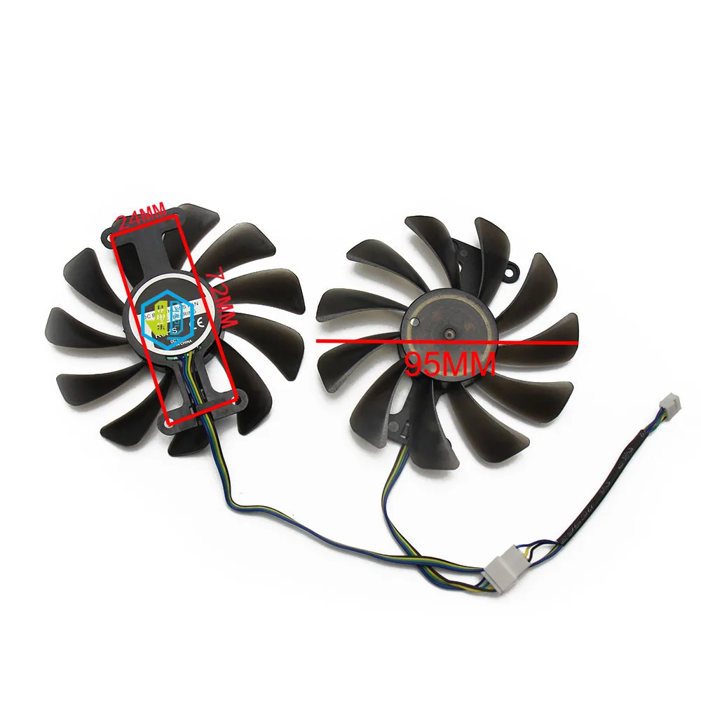 Ventiladores de refrigeración GTX1070Ti GTX1080 VGA para GALAXY KFA2 GeForce GTX 1070 1070Ti 1080 P104, 2 uds., 12V, ventilador de tarjeta gráfica de repuesto, nuevo