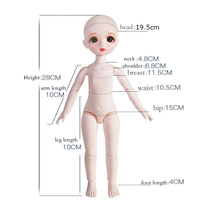 DBS DREAM FAIRY Puppe 1/6 BJD Name von Little Angel, mechanischer Gelenkkörper mit Make-up, inklusive Kopfhaut, Augen, Kleidung für Mädchen SD – Detail 36
