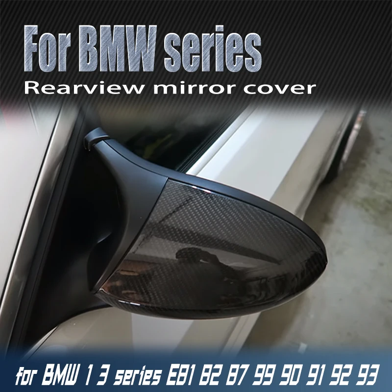 M3 M Style 2004-2009 Rearview Car Side for BMW 1 3 Series E81 E82 E87 E88 E90 E91 E92 E93 Carbon Fiber Pattern Mirror Cover