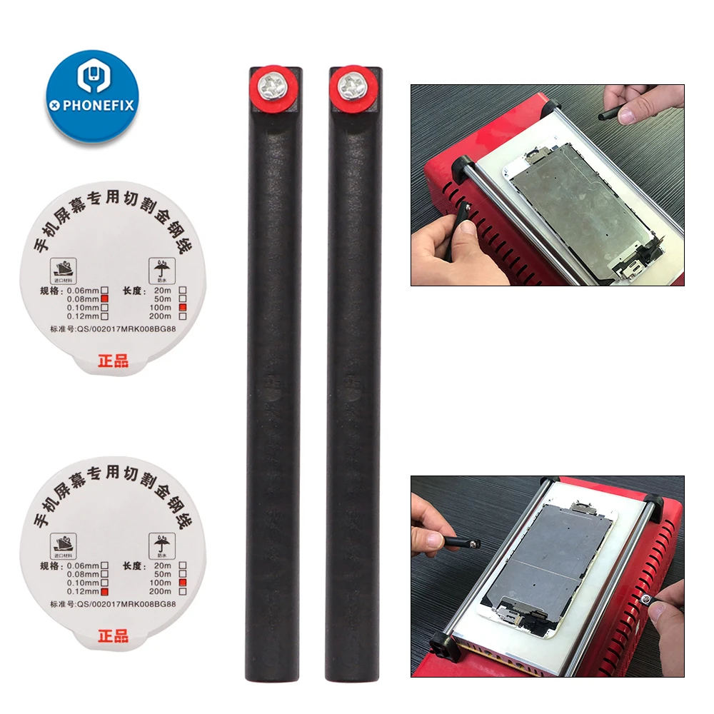 Linea di taglio per la separazione dello schermo LCD da 0.08MM 0.1MM filo d'oro ad alta durezza per Iphone Samsung Huawei linea di separazione dello schermo in vetro