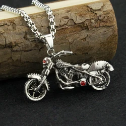 Hot Fashion Motorcycle Pendant Necklace Skeleton Choker Man's Charm Vintage Gothic Ghost Rider Pendants Factory Price Jewelry