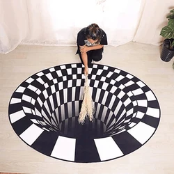 3D Vortex Optics Illusion Rug Swirl Print Optical Illusion Areas Rug Carpet Floor Mat Lounge Rug Doormat For Home Dropshipping