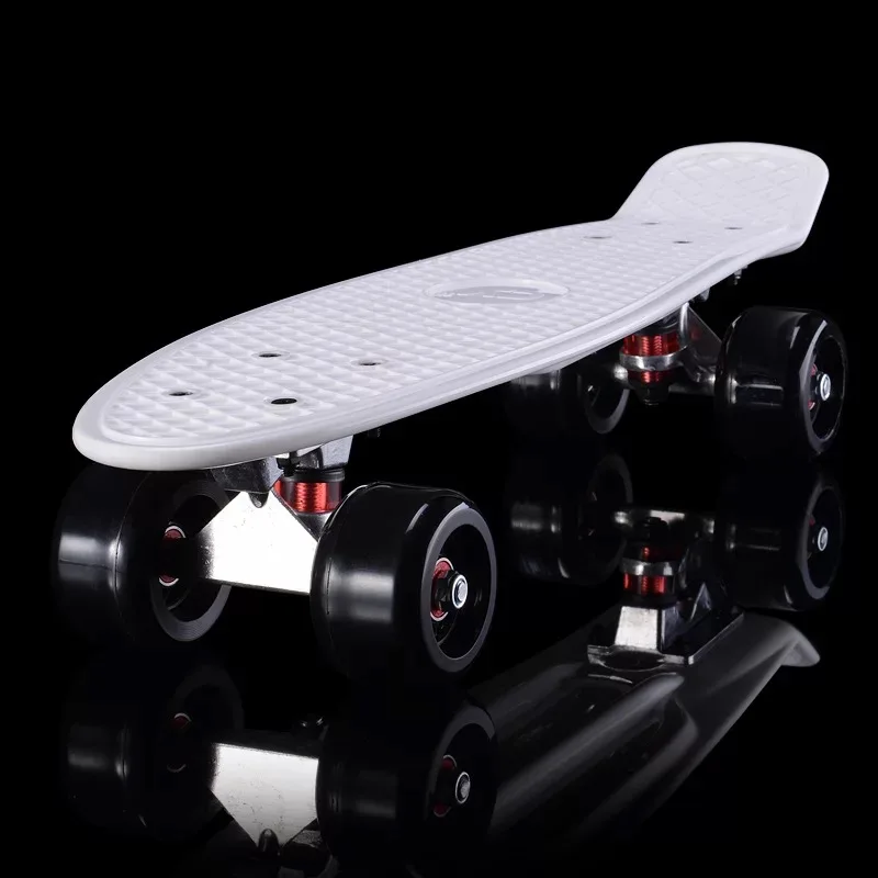 22 Inch Nhựa Ván Trượt Hoàn Thành Tàu Tuần Dương Cá Ban Con Trưởng Thành Mini Xu Ban Trẻ Em Skate Board 4 Bánh Xe Thể Thao Xe Tay Ga