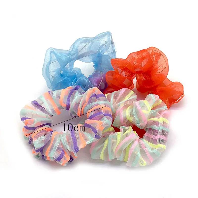 Light Up Hair Scrunchies, Led Scrunchy Hair Bands, Girls Hair Tie Mesh Scrunchie Ponytail, Glow in the Dark Hair Accessories