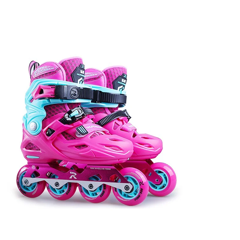 Children Roller Skates Shoes Wheels Flat Sliding Inline Sneakers For Girls Outdoor Training Gym Sports Boys Skating Rollers