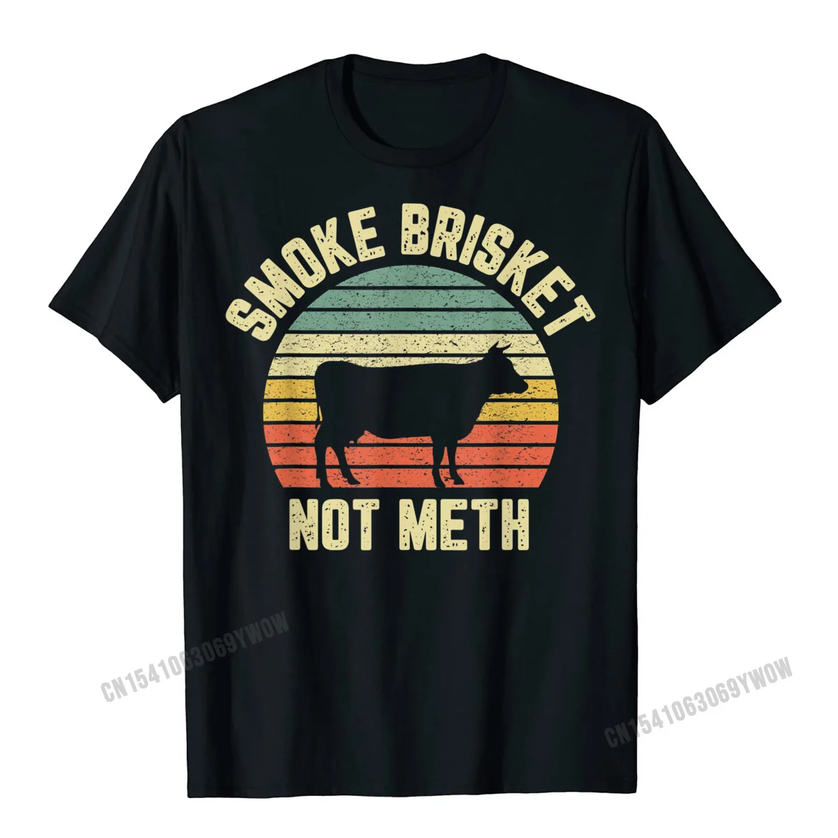 Funny Bbq Shirt Smoke Brisket Not Meth Novelty Grilling T-Shirt Designer Mens Top T-Shirts Harajuku Cotton T Shirt Personalized