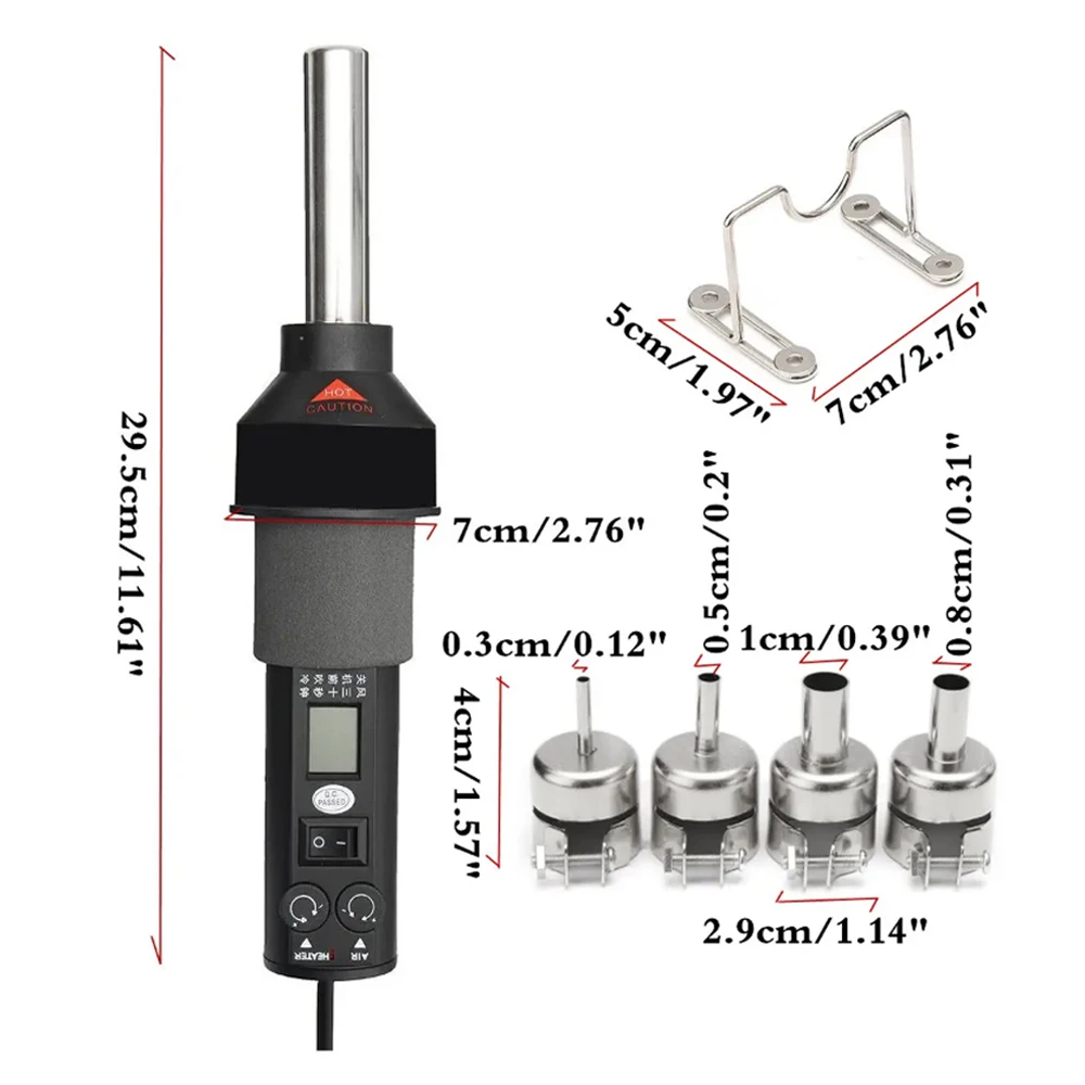 Portable Heat Hot Air Gun Rework Solder Station 8018LCD 450W Blower +Adjustable Electric Soldering Iron 220V 60W Desoldering