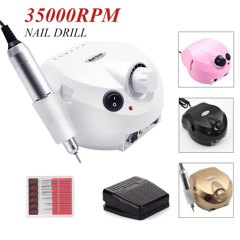 350000/20000RPM Electric Nail Drill Pro Nail Polishing Electric Manicure Machine For Nails Pedicure Nail Art Tool Nail Drill