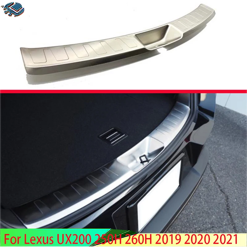 For Lexus UX200 250H 260H 2019 2020 2021 Car Accessories Stainless Steel Rear Trunk Scuff Plate Door Sill Cover Molding Garnish